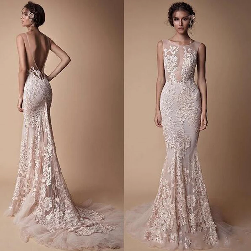 berta-lace-applique-mermaid-evening-dresses-wear-2018-sheer-neck-backless-full-length-custom-make-fishtail-prom-pageant-gowns-cheap