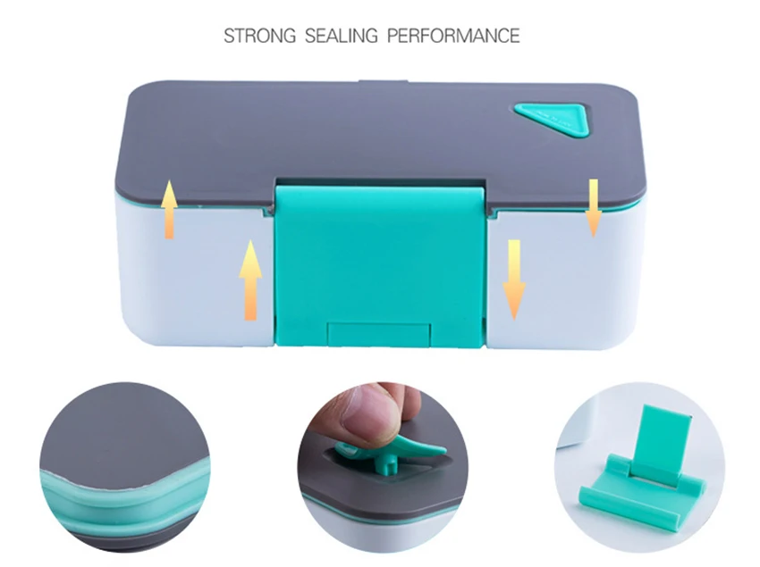LIYIMENG 650ML Creative Phone Stand Lunch Box  Microwave Heating Portable Dinner LunchBox For Kids Picnic Office Workers School27