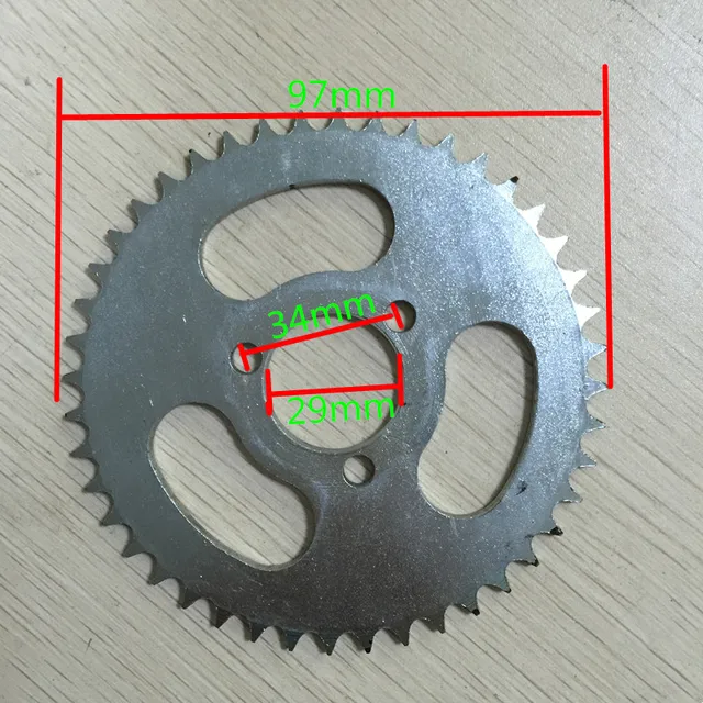 25H 47T Chain Sprocket Electric Scooter Rear Sprocket 29mm Dia. Scooter