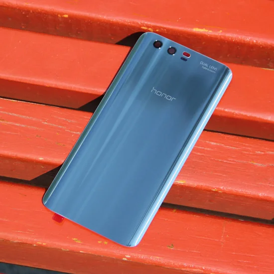 Grey Чехол со стеклянным аккумулятором для huawei Honor 9 STF-AL00, 5,15 дюйма, задняя крышка для аккумулятора телефона, задняя крышка, чехол s - Цвет: Grey