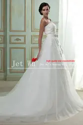 2016 новый дизайн sexy-line тюль свадебное платье с курткой аппликациями милая молния быстрая доставка jj027