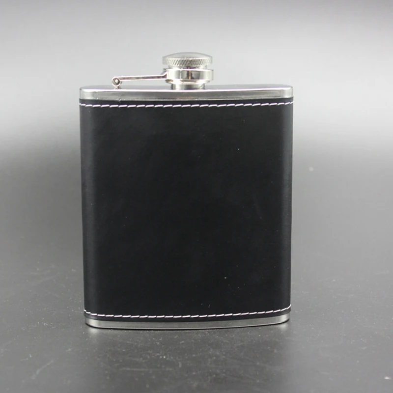 

7oz Wrapped Leather Stainless Steel Hip Flask Alcohol Whisky Flagon Outdoor Essential Portable Pocket Hip Flask Personalized