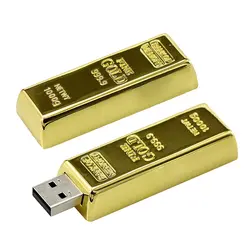 Реальная емкость Золотой слиток USB 3,0 флеш-накопитель 64 ГБ 8 ГБ 32 ГБ USB флеш-накопитель 16 ГБ 4 ГБ подарок