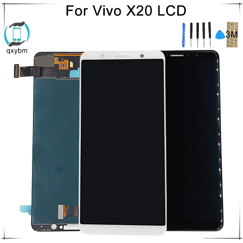 

100% Tested 6.01 inch For Vivo X20 LCD Display with Touch Screen Digitizer Assembly Replacement with free 3M Sticker + tools