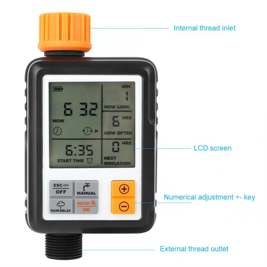 Automatic Electronic Water Timer LCD Screen Sprinkler Controller Outdoor Garden Timer Automatic Watering Device Irrigation Tools