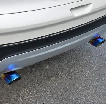 

High quality 2pcs/set stainless steel exhaust pipe tip rear muffler pipe cver case for Ford Escape Kuga 2013-2017 car styling