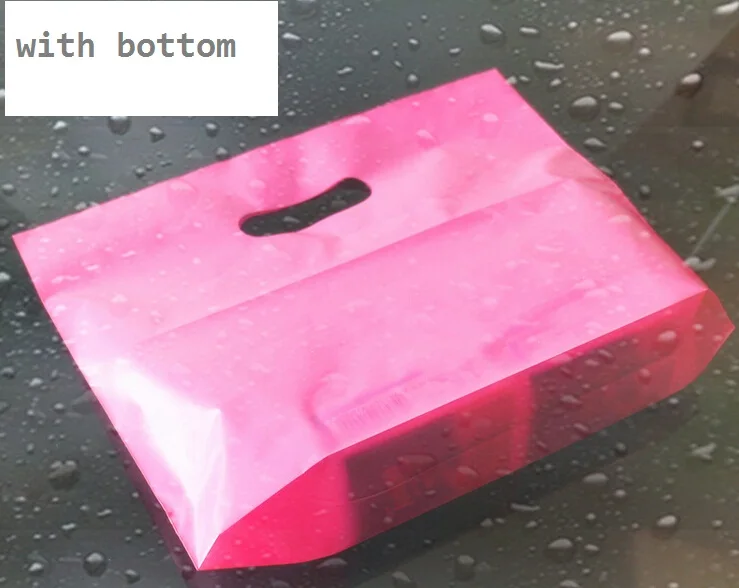 Solid Color Plastic Gift Bags Plastic Shopping Bags, Retail Gift Bags