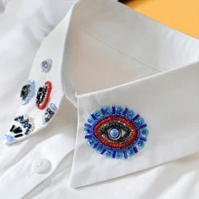 Boncuk beyaz kadın gömlek yanlış Yaka siyah 2020 çıkarılabilir Yaka kadın Sahte Yaka kadın ayrılabilir Yaka Sahte Yaka