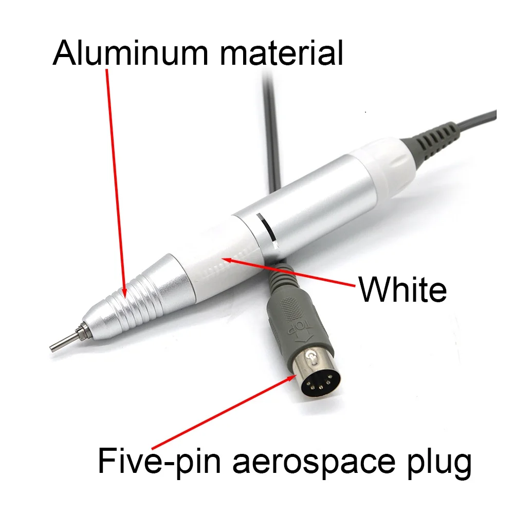 12V подходит для ногтей дрель ручки наконечника Для сверлильный для ногтей, электрическая дрель для маникюра и педикюра, фрезер для ногтей, сверлильный аксессуары для ногтей Инструменты - Цвет: white-5-pin-A