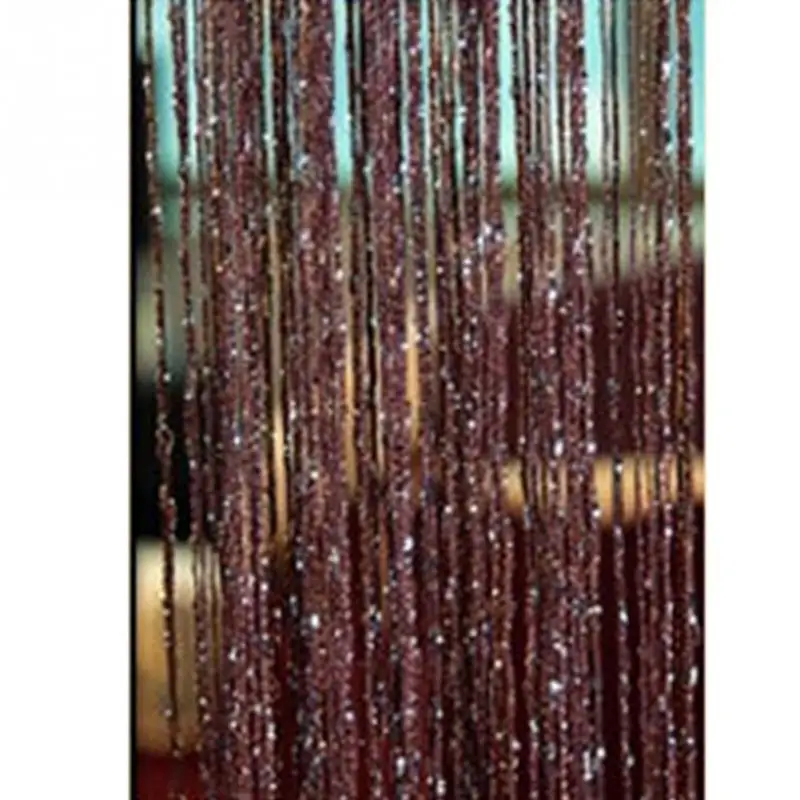 Домашний текстиль 1x2 м красивый бар/магазин разделитель комнаты кисточкой серебряный шелк сильный окна двери кисточкой Висячие шторы украшения - Цвет: Brown