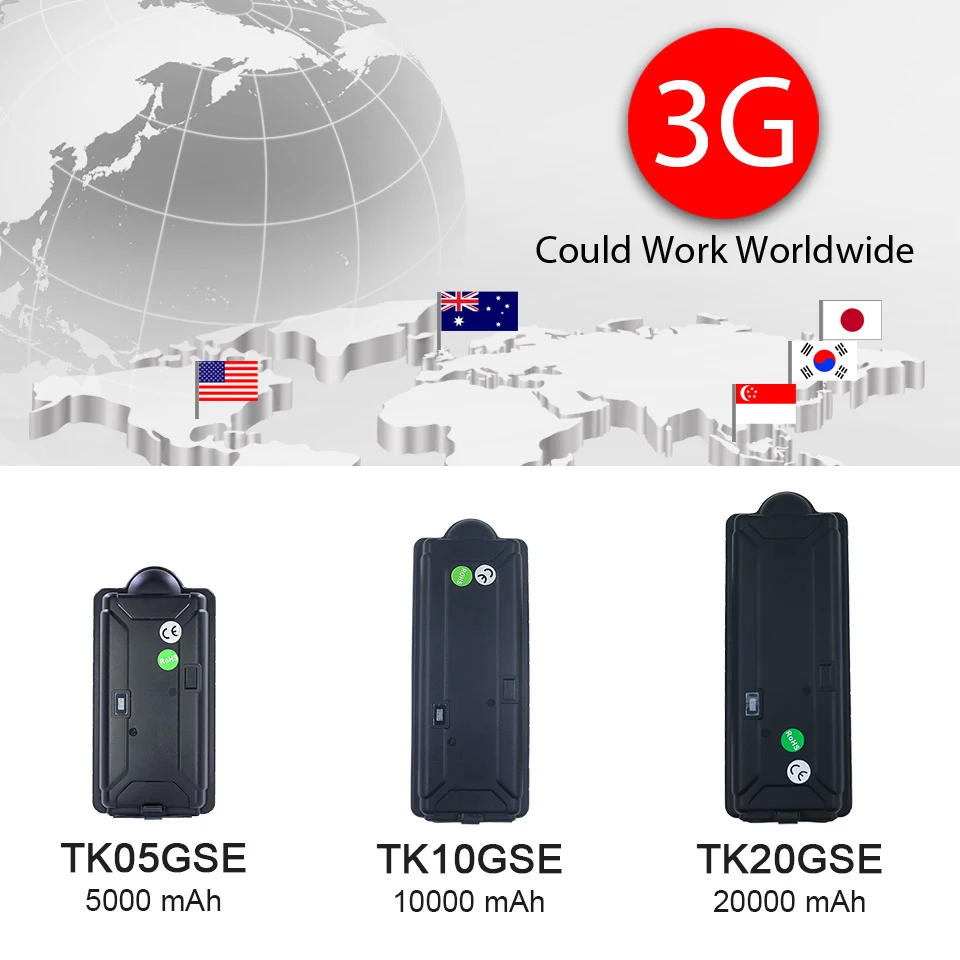 Portable 4G 3G GPS Tracker TK10gse 10000mAh Long Lasting Battery Life Waterproof Magnet FREE Tracki