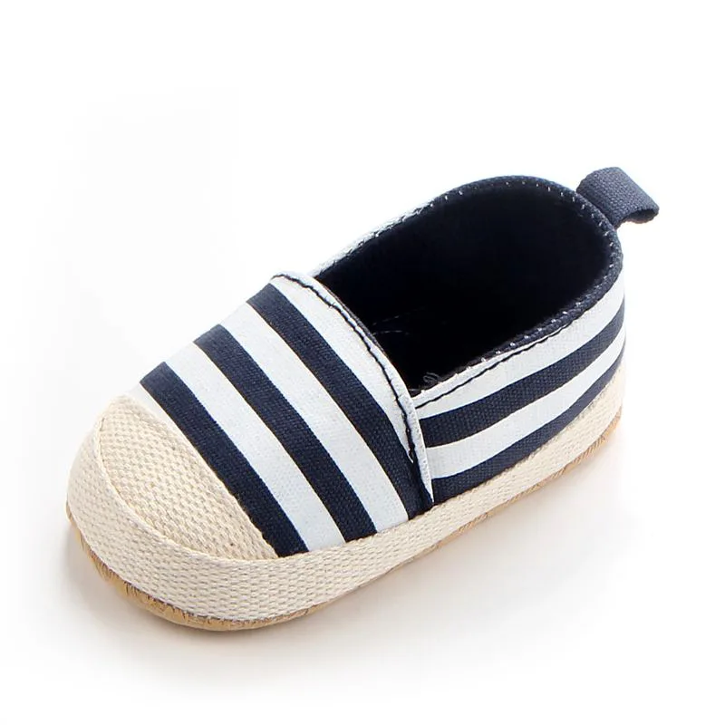 Детские Нескользящие туфли детские пинетки для малышей Конопляный материал парусиновая обувь для младенцев - Цвет: Синий