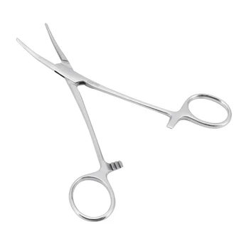 

1pc Stainless Steel Curved Mosquito Hemostat Tool Durable Elbow Scissors Pliers Mayitr Locking Forceps 16cm Length