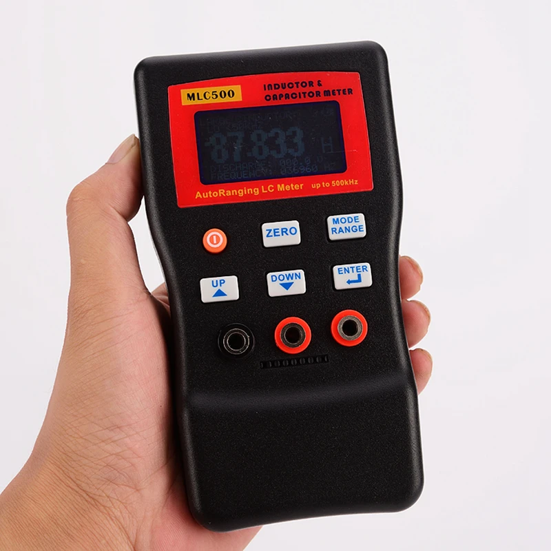 MLC500 Digital LC Meter Professional LCD Capacitance Inductance Meter 500KH LC RC Oscillation Inductance Multimeter 0.01pF 100mF