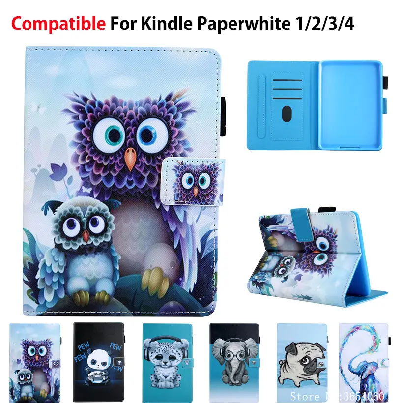 

Case For Amazon New Kindle Paperwhite 10th 2018 released Smart Cover Animal Capa Funda for Kindle Paperwhite 1 2 3 4 2015 2017