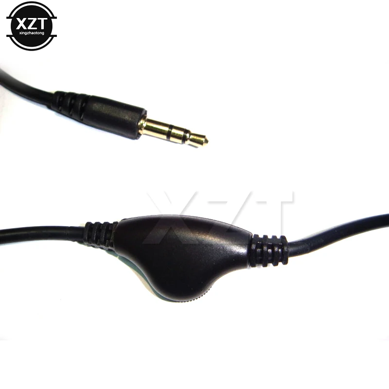 1M 3.5mm Male to 3.5 male / Female Audio Extension Cable with volume control for iphone 5 6 plus samsung earphone