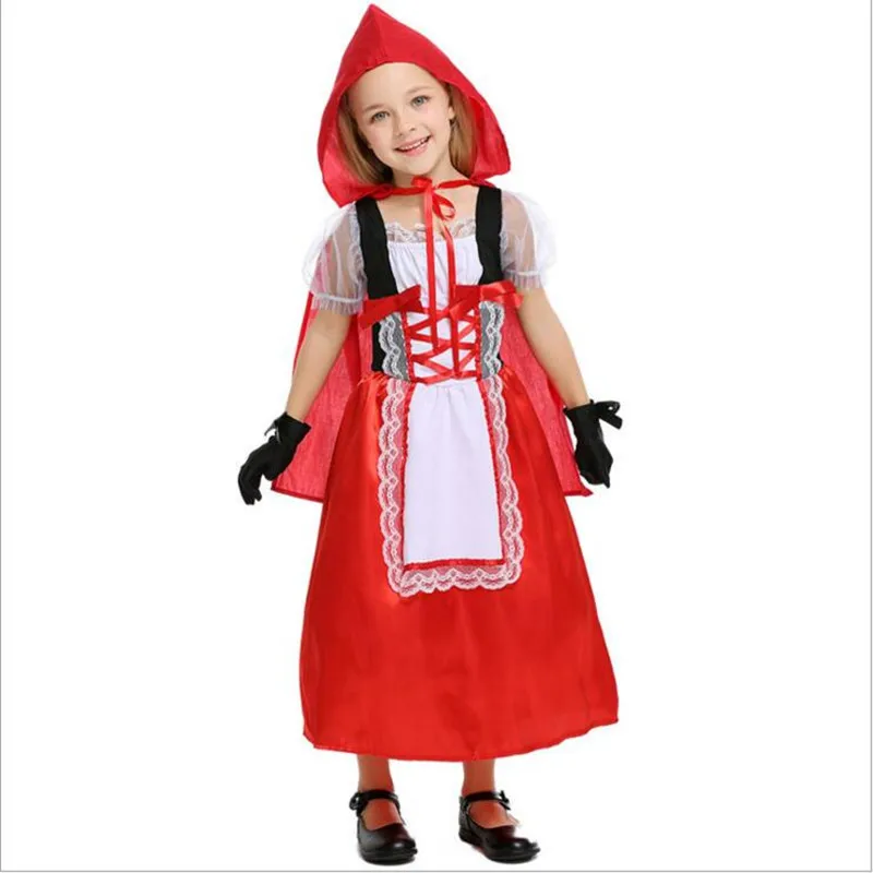 New arrival !! girls little red riding hood cosplay costume Dresses and