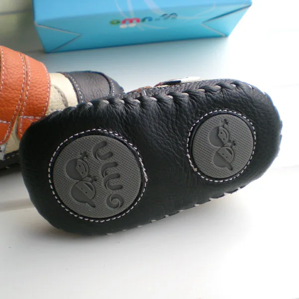 Sapatos da Criança por Atacado Nova Bebê Meninos Moda Retalhos Couro Genuíno Crianças Sapatos Casuais Primeiros Caminhantes Venda Quente Omn 9 Mamãe e Bebê