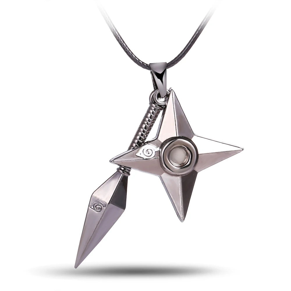 

MOSU Hot Anime Naruto shuriken Ninjia Pendant&Necklace High Quality non-fading environmental Jewelry wonderful gift