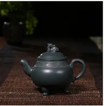 

Green Dragon pot 310cc Yixing authentic purple sand pot famous green clay handmade teapot (bouns 5 cups) Free shipping