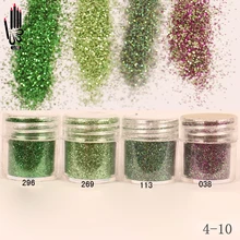 1 банка/коробка 10 мл Лак для ногтей модный зеленый цвет блеск для ногтей тонкий порошок для украшения ногтей дополнительно 300 цветов завод 4-10