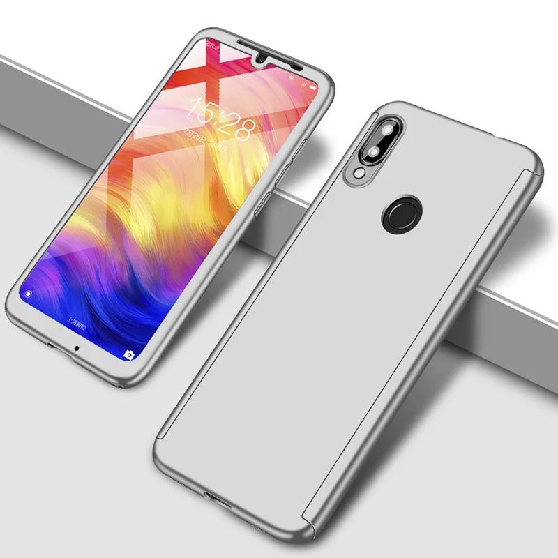 360 Полный корпус чехол для samsung Galaxy A70 A60 A50 A40 A30 A20E A10S M30 M20 M10 J4 J6 A6 A8 плюс жесткий чехол из поликарбоната с Стекло - Цвет: Серебристый