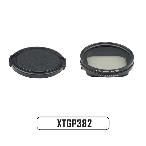 SHOOT 58 мм CPL фильтр для GoPro Hero 6 5 7 черный водонепроницаемый чехол с адаптером крышки объектива для Go Pro Hero 6 5 аксессуар - Цвет: XTGP382