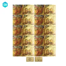 10 шт./лот, новые продукты, Российская банкнота 100 рубль золото банкнот для Бизнес коллекция