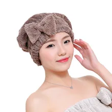 HELLOYOUNG Bowknot женский впитывающий Быстросохнущий полиэстер хлопок банное полотенце для волос сухая шапка головной убор-чалма банное турецкое полотенце