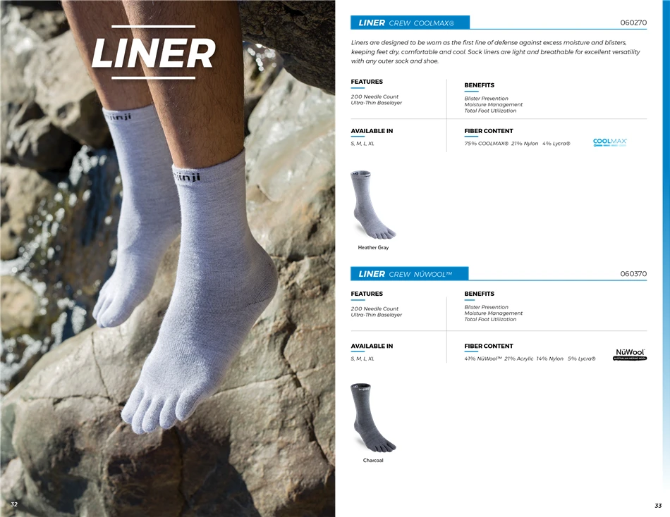 INJINJI Five-finger LINER Socks Thin Invisible Boat COOLMAX Non-slip Breathable Men Women Daily Casual Yoga Youth