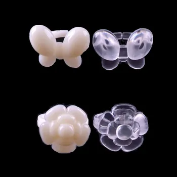 

Newest 100bag*50pcs/bag Wholesale Rose Flower/Butterfly Nail Ring Style Color Nail Display DIY Practice Manicure Tools Equipment