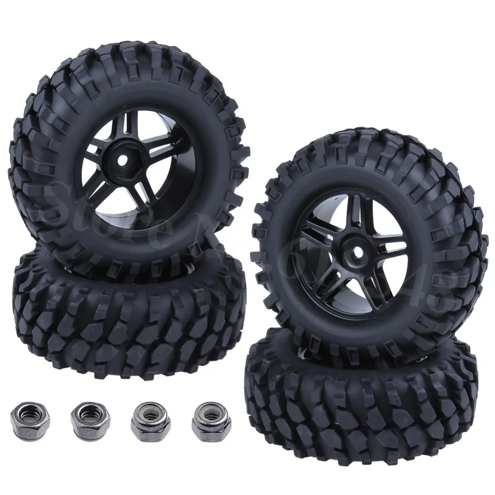 4 шт. резиновые 96 мм 1 9 ''RC Гусеничные Шины и колеса 12 совместимы с 1/10 RC Rock Racer Car HSP