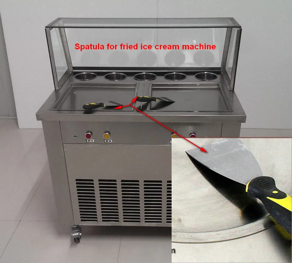 1 пара шпатель деревянная ручка резиновая ручка для жареного мороженого ...