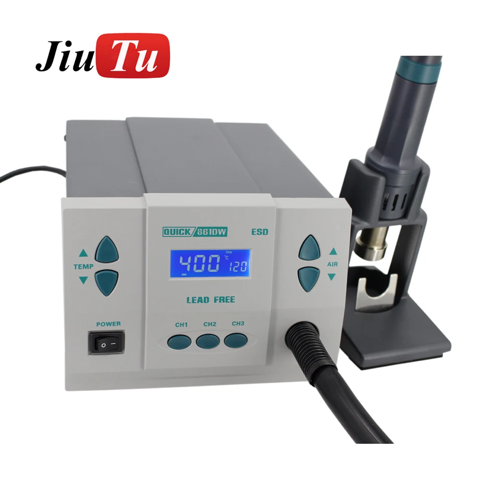 Hot Air Gun 858D 700W BGA Rework Solder Station Soldering Heat Air Gun Station 220V  110V For SMD SMT jiutu (8)