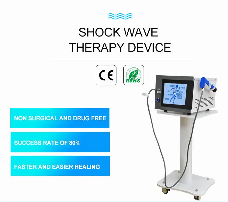 Одобренный CE компрессор 7 бар ударно-волновой терапевтический аппарат экстрапорная ударно-волновая терапевтическая машина