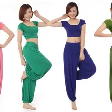 Брюки для йоги, высокая талия, стрейч, женские шаровары, расклешенные брюки, танцевальный клуб, широкие свободные длинные брюки, шаровары, брюки