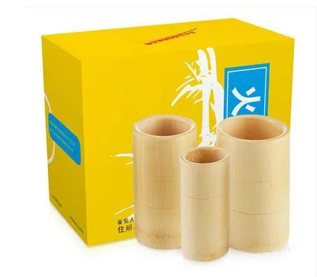 Bamboo cupping apparatus большие Натуральные Бамбуковые банки в небольших бытовых типах. Три всасывания традиционные cupping-jfie56