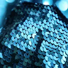 Encrypted double-sided two-tone metal fish scale sequins textiles fabric dress diy laser wedding gauze party tweed fabric A426 2style wave pleated small texture stereo textiles cotton fabric dress sequins diy laser wedding gauze party tweed fabric a424