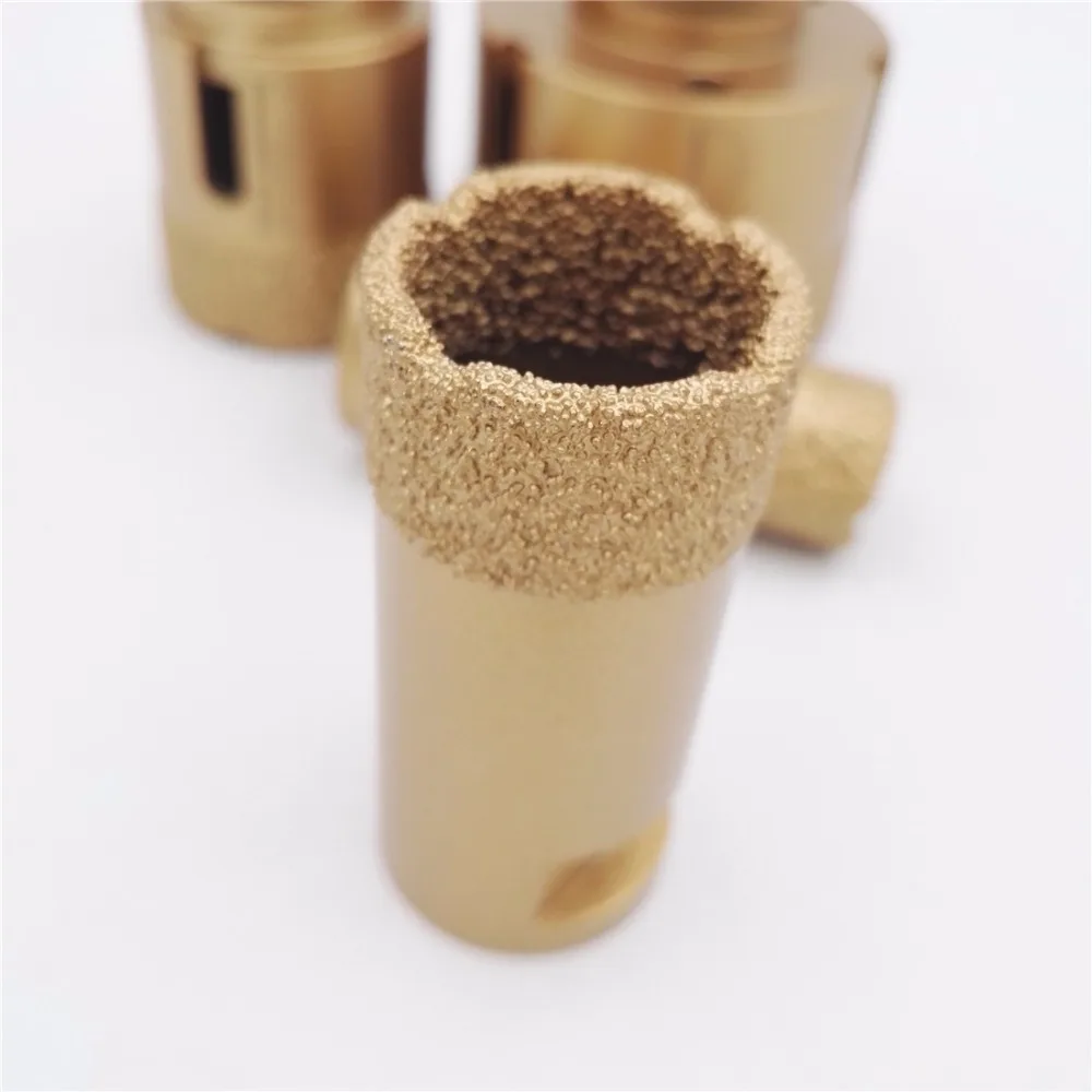 DIATOOL 1pc Diamond Vacuum Brazed Drilling Core Bits With M14 Connection Drill Bits Hole Saw 15MM Diamond Height DIATOOL 1pc Diamond Vacuum Brazed Drilling Core Bits With M14 Connection Drill Bits Hole Saw 15MM Diamond Height