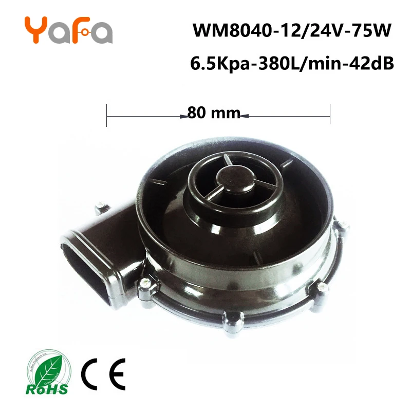 

8040 DC12V 24V brushless centrifugal blower with three phase motor and driver controller for air supply equipment WM8040-12/24