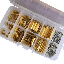 M2.5 Male Female Hex Brass Standoff Hexagonal Spacer Stainless Steel Screw Nut Assortmen Kit 160Pcs for 3d printer diy parts