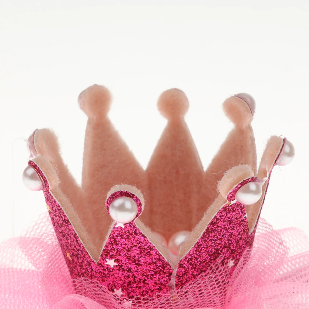 Lovely Children Girls Baby Wedding Party Crown Lace Princess Hairpin Hair Clip for Photo Prop Gift Accs 7Colors