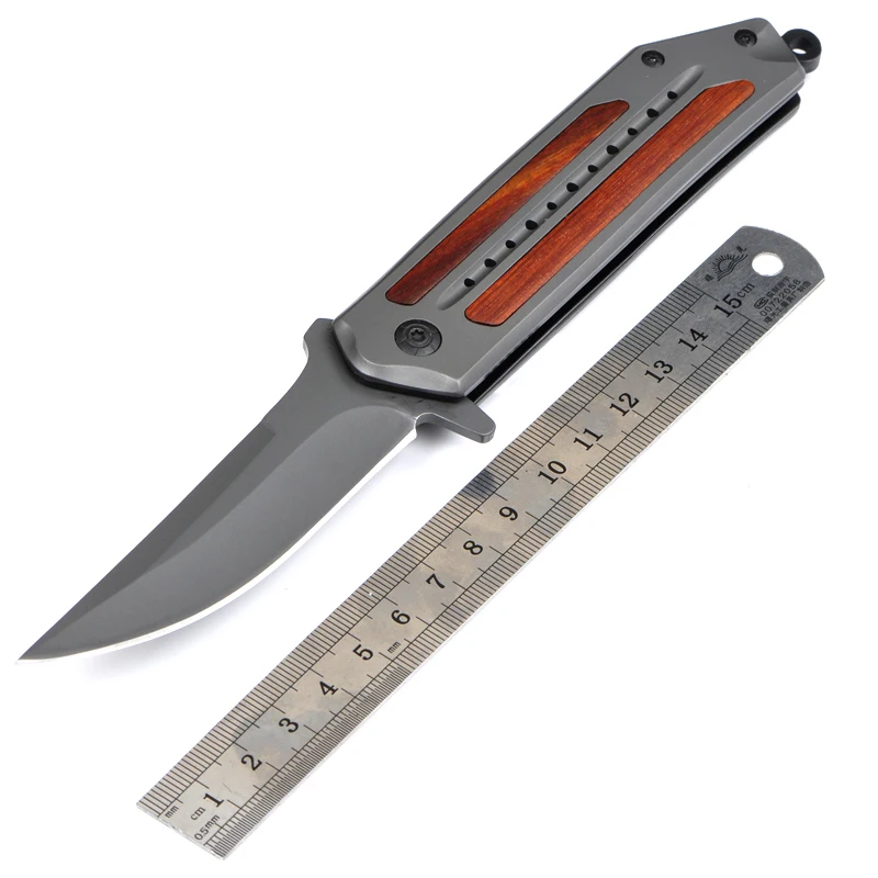 Quality Folding Knife Tactical Survival Stainless Steel Blade Titanium