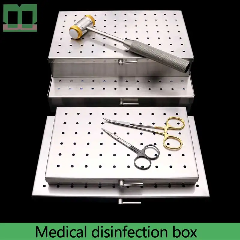 

Sterilizing box for medical surgical instruments stainless steel Surgical instrument case Medical disinfection box