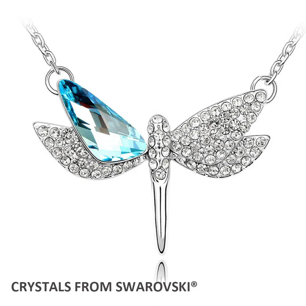 Подарки на день рождения! Со стразами стрекоза ожерелье с кристаллами от Swarovski на День Святого Валентина подарок