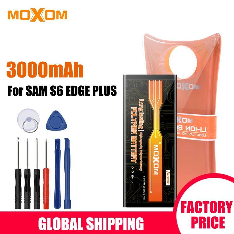 

MOXOM Battery For Samsung Galaxy S6 EDGE Plus 3000mAh Samsung Battery For G9280 G928F G928A G928P G928T G928V G928S G9287 Edge+