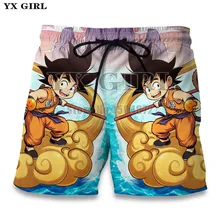 YX Girl летние детские шорты Гоку с драконом, мужские 3d мужские шорты кэжуал, повседневные пляжные шорты, брюки для фитнеса