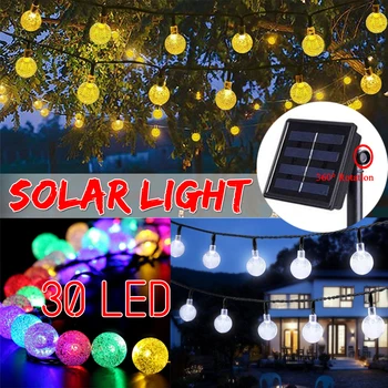 

30LED Strings Lighting Solar Powered Patio Light Christmas Light Fairy String Light Wedding Party Outdoor Garden Decor LED Lamp