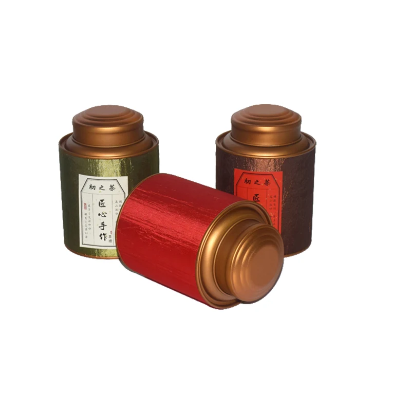 

Xin Jia Yi Packaging Silk Paper Gift Box Holiday Large Green Luxe Strong Paper Tube Package Cufflinks Necktie Tea Can with 2 Lid