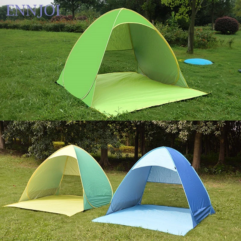 سريعة التلقائي شاطئ الشمس المأوى التلقائي طوي الشمس المأوى 2 شخص المحمولة الأشعة فوق البنفسجية حماية الشمس المأوى خيمة 3 ألوان